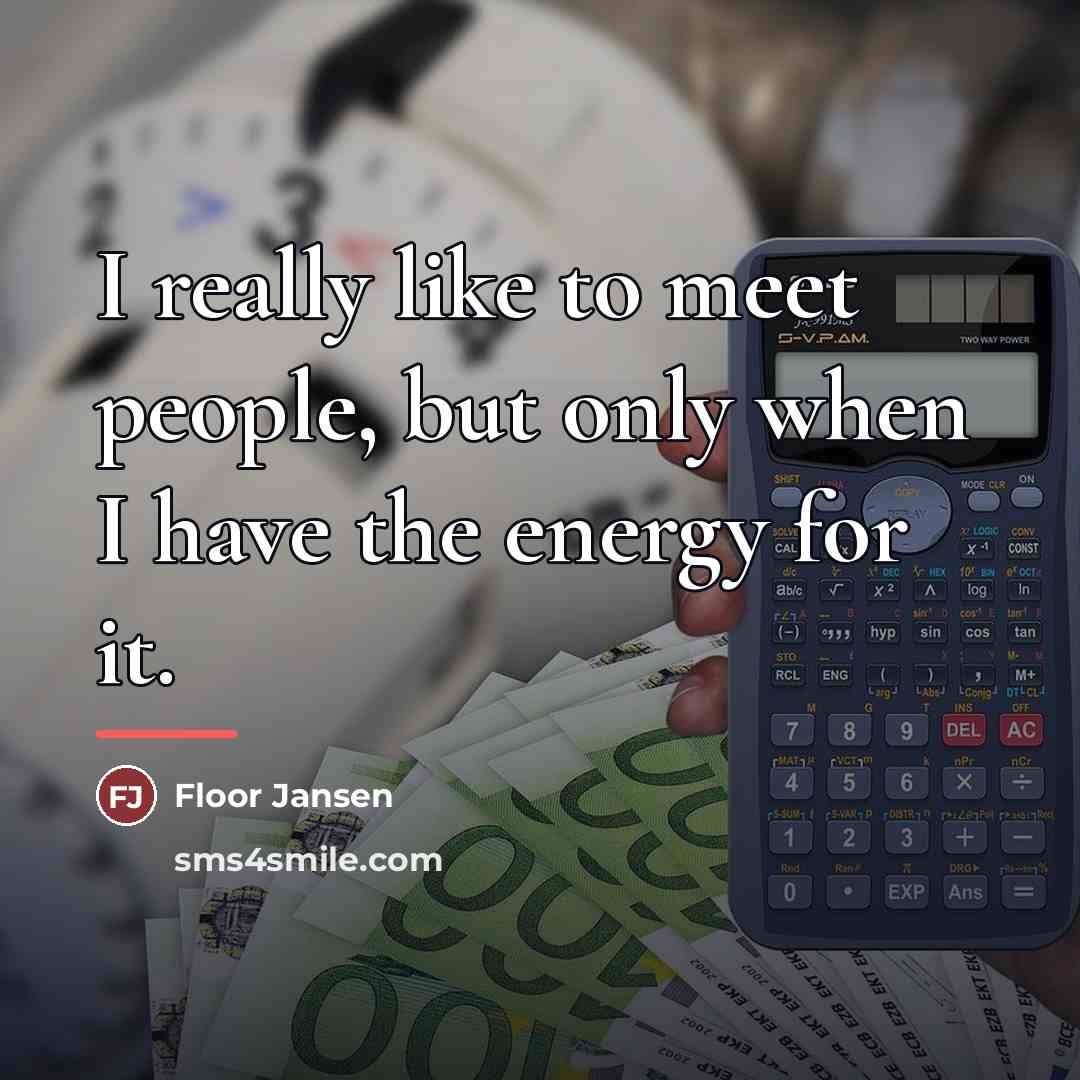 “I really like to meet people, but only when I…” quote by Floor Jansen