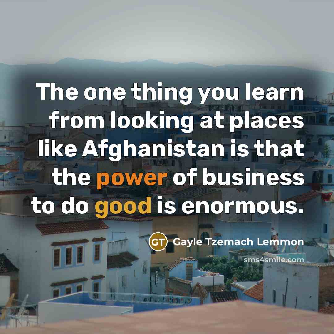 “The one thing you learn from looking at places like…” quote by Gayle Tzemach Lemmon