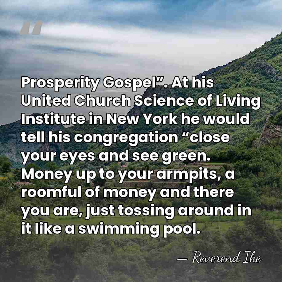 Prosperity Gospel”. At his United Church Science of Living Institute in New&hellip; - Reverend Ike