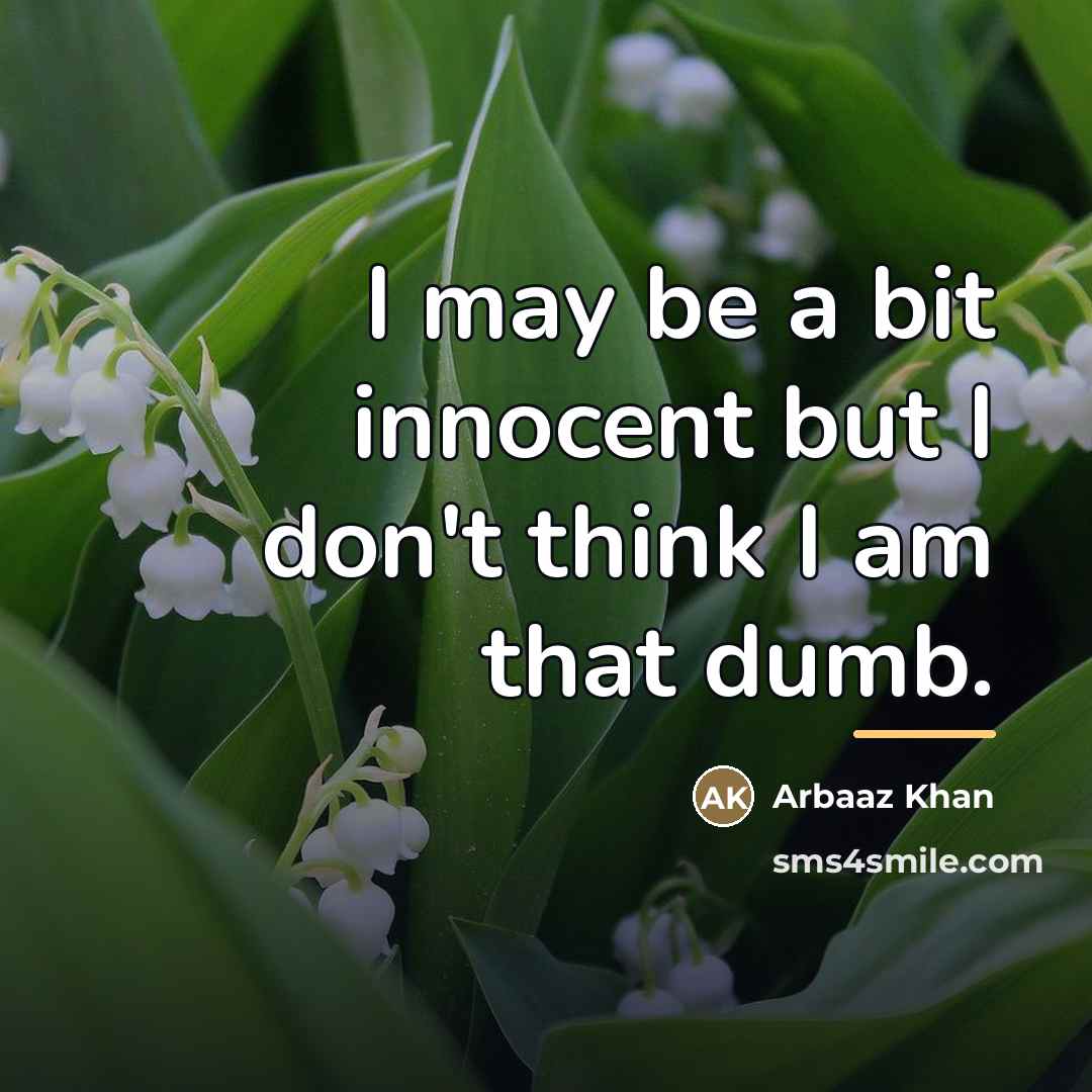 “I may be a bit innocent but I don't think…” quote by Arbaaz Khan