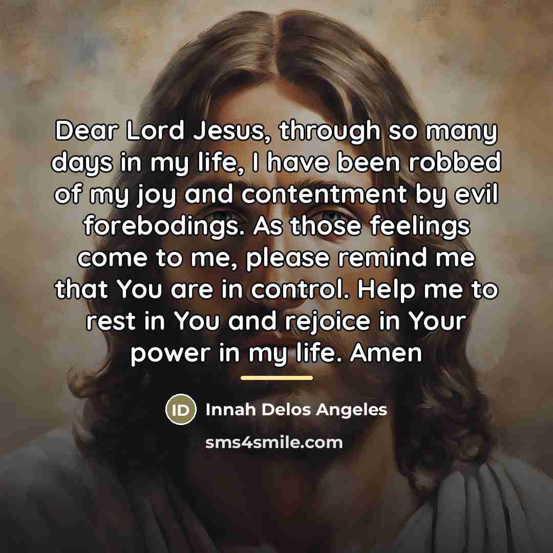 “Dear Lord Jesus, through so many days in my life,…” quote by Innah Delos Angeles
