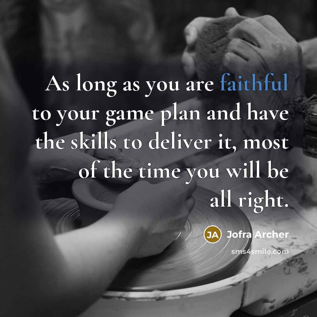 “As long as you are faithful to your game plan…” quote by Jofra Archer