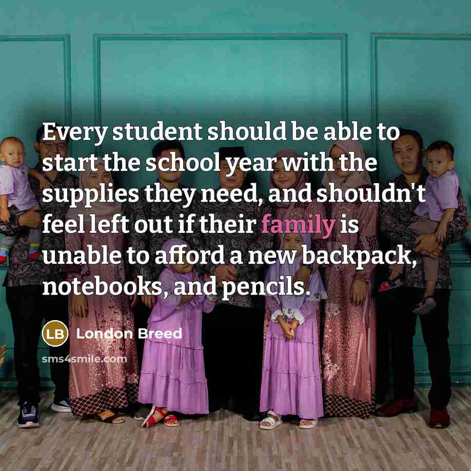 “Every student should be able to start the school year…” quote by London Breed