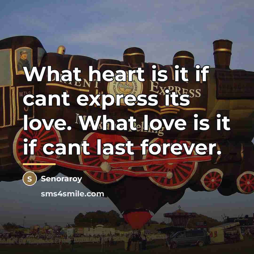 “What heart is it if cant express its love. What…” quote by Senoraroy