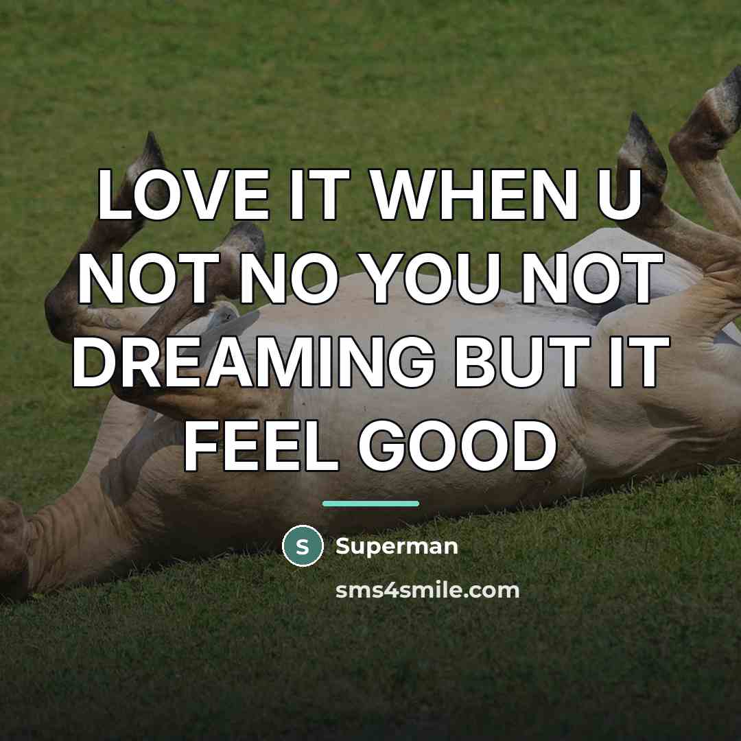 “LOVE IT WHEN U NOT NO YOU NOT DREAMING BUT…” quote by Superman