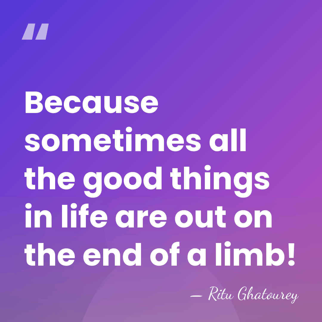 Because sometimes all the good things in life are out on the&hellip; - Ritu Ghatourey