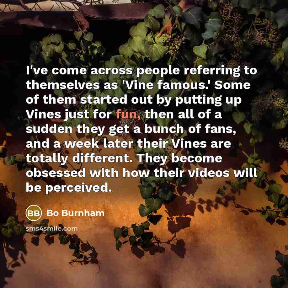 “I've come across people referring to themselves as 'Vine famous.'…” quote by Bo Burnham