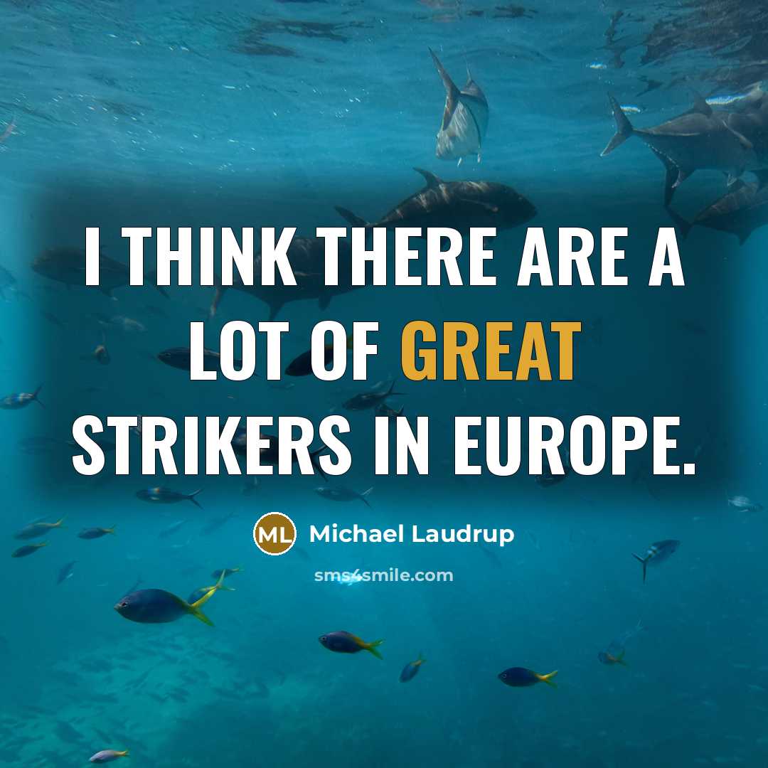 “I think there are a lot of great strikers in…” quote by Michael Laudrup