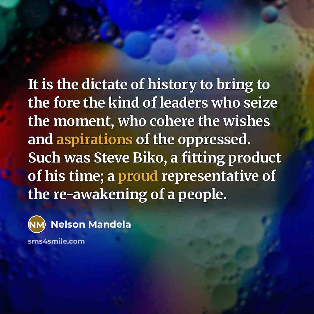“It is the dictate of history to bring to the…” quote by Nelson Mandela