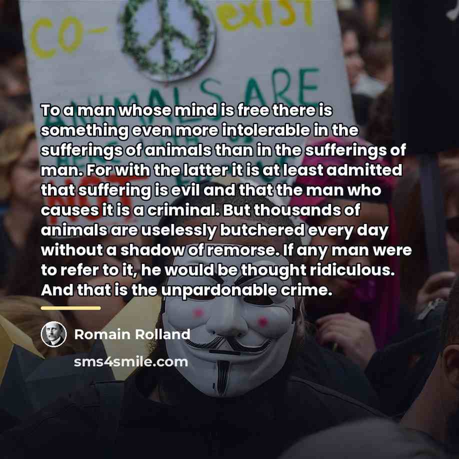 “To a man whose mind is free there is something…” quote by Romain Rolland