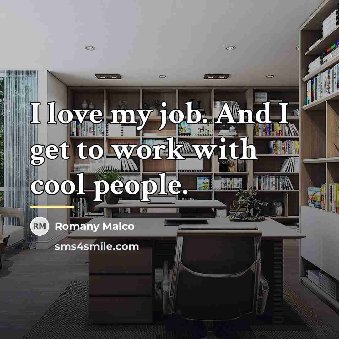 “I love my job. And I get to work with…” quote by Romany Malco
