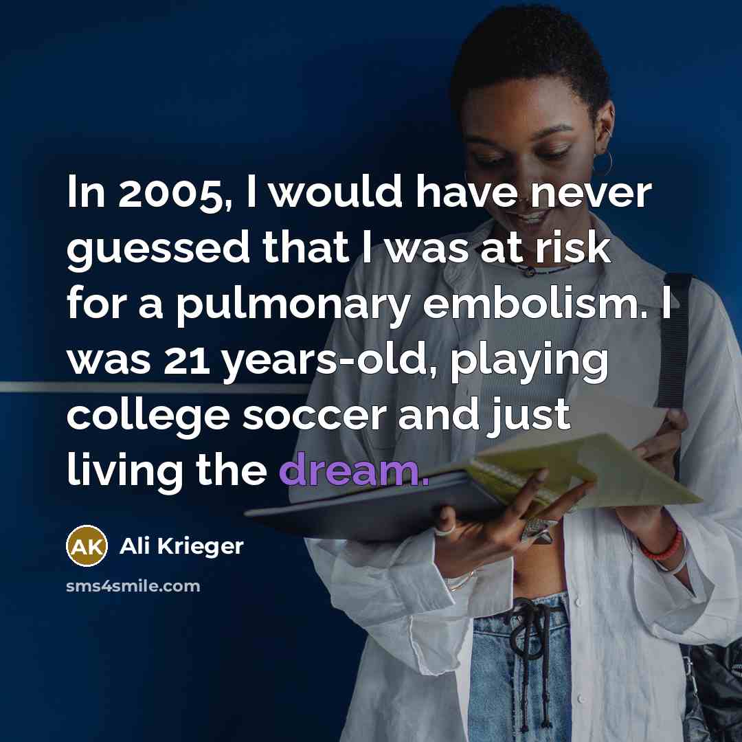 “In 2005, I would have never guessed that I was…” quote by Ali Krieger