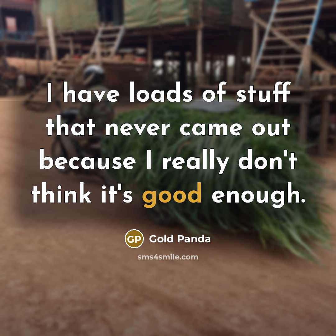 “I have loads of stuff that never came out because…” quote by Gold Panda