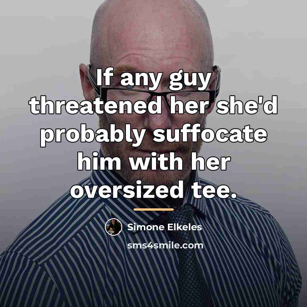 “If any guy threatened her she'd probably suffocate him with…” quote by Simone Elkeles
