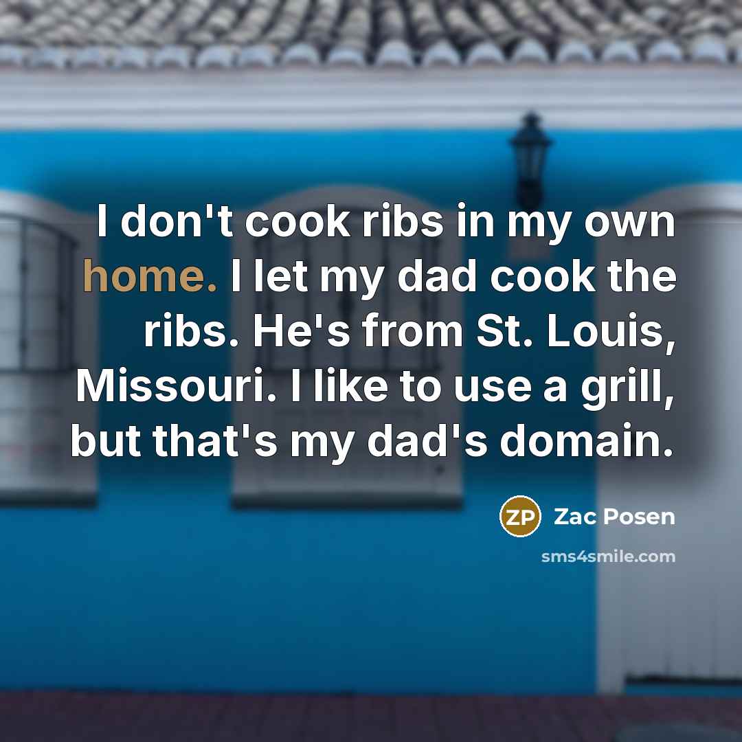 “I don't cook ribs in my own home. I let…” quote by Zac Posen