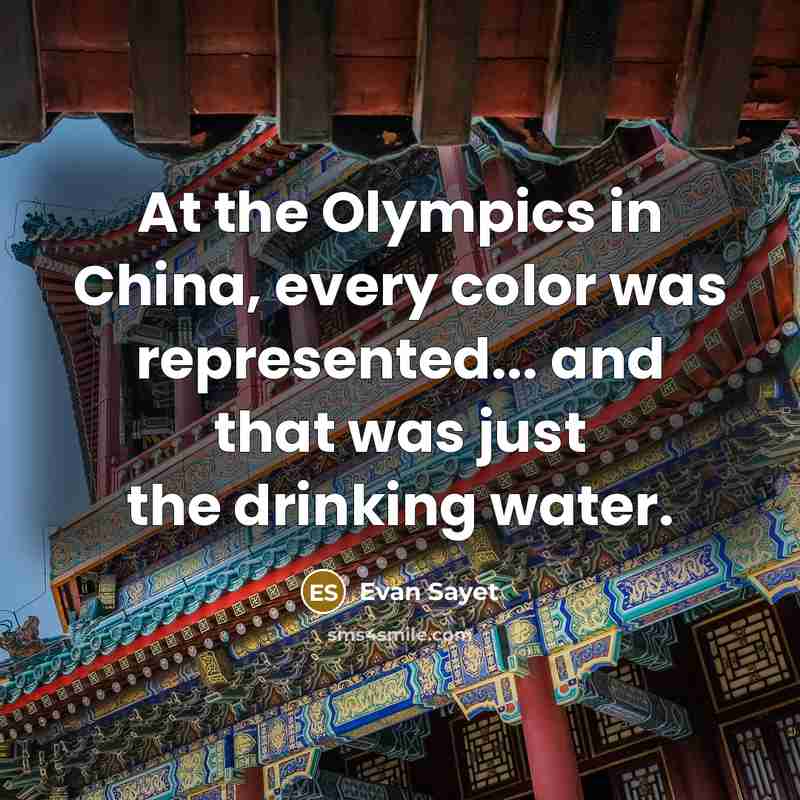“At the Olympics in China, every color was represented... and…” quote by Evan Sayet