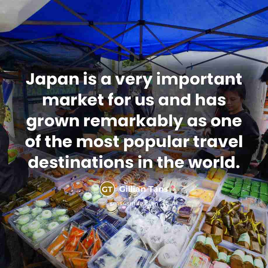 “Japan is a very important market for us and has…” quote by Gillian Tans