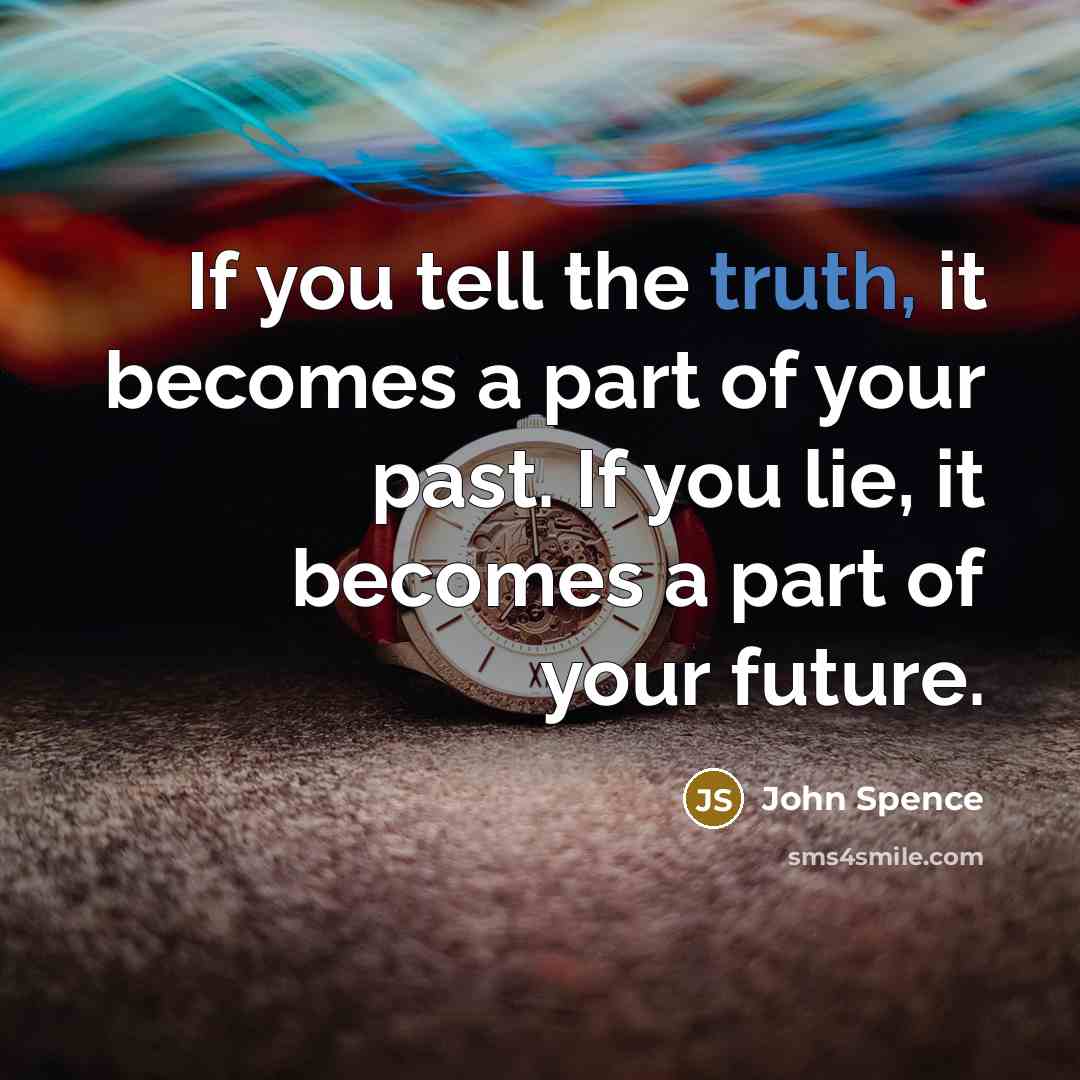 “If you tell the truth, it becomes a part of…” quote by John Spence