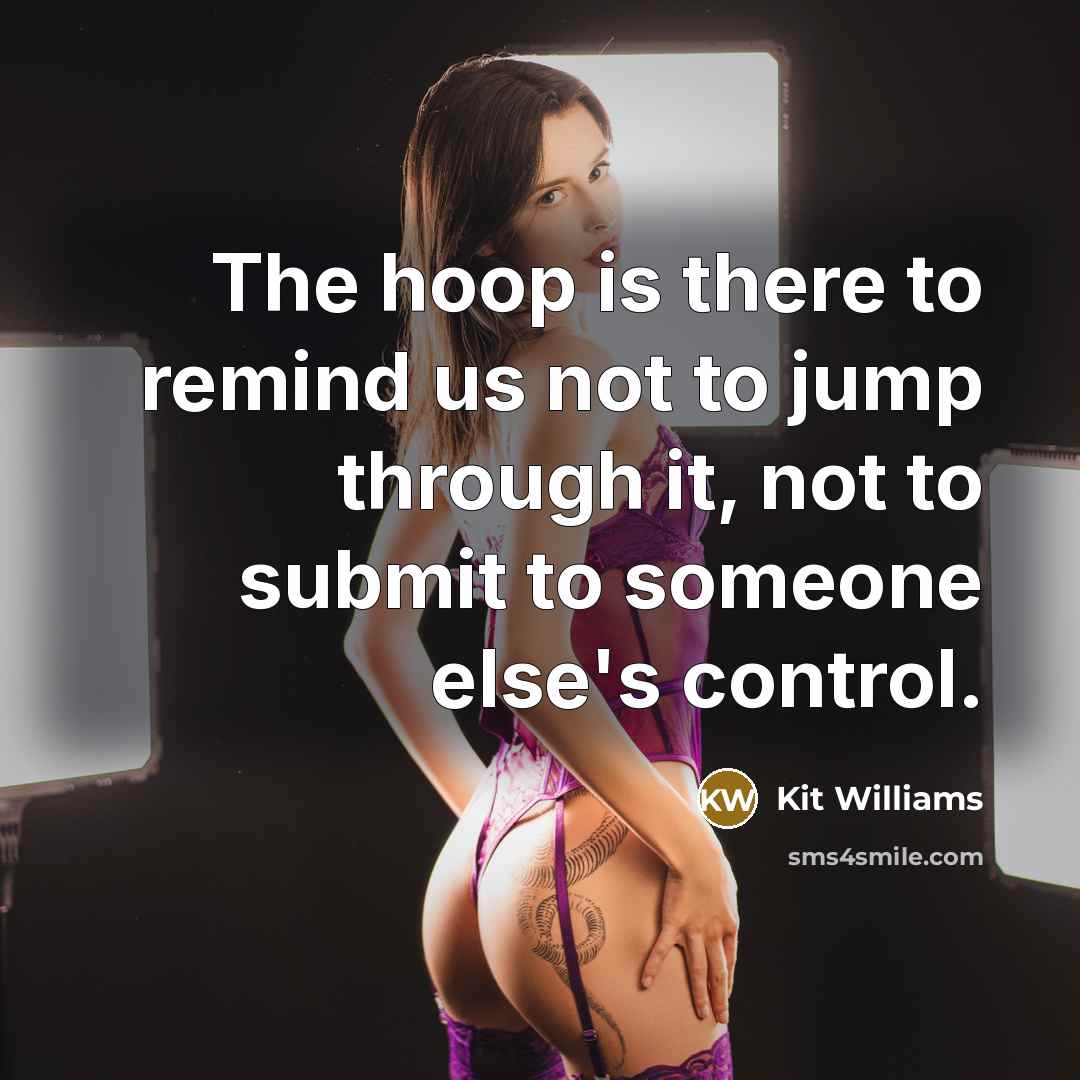 “The hoop is there to remind us not to jump…” quote by Kit Williams
