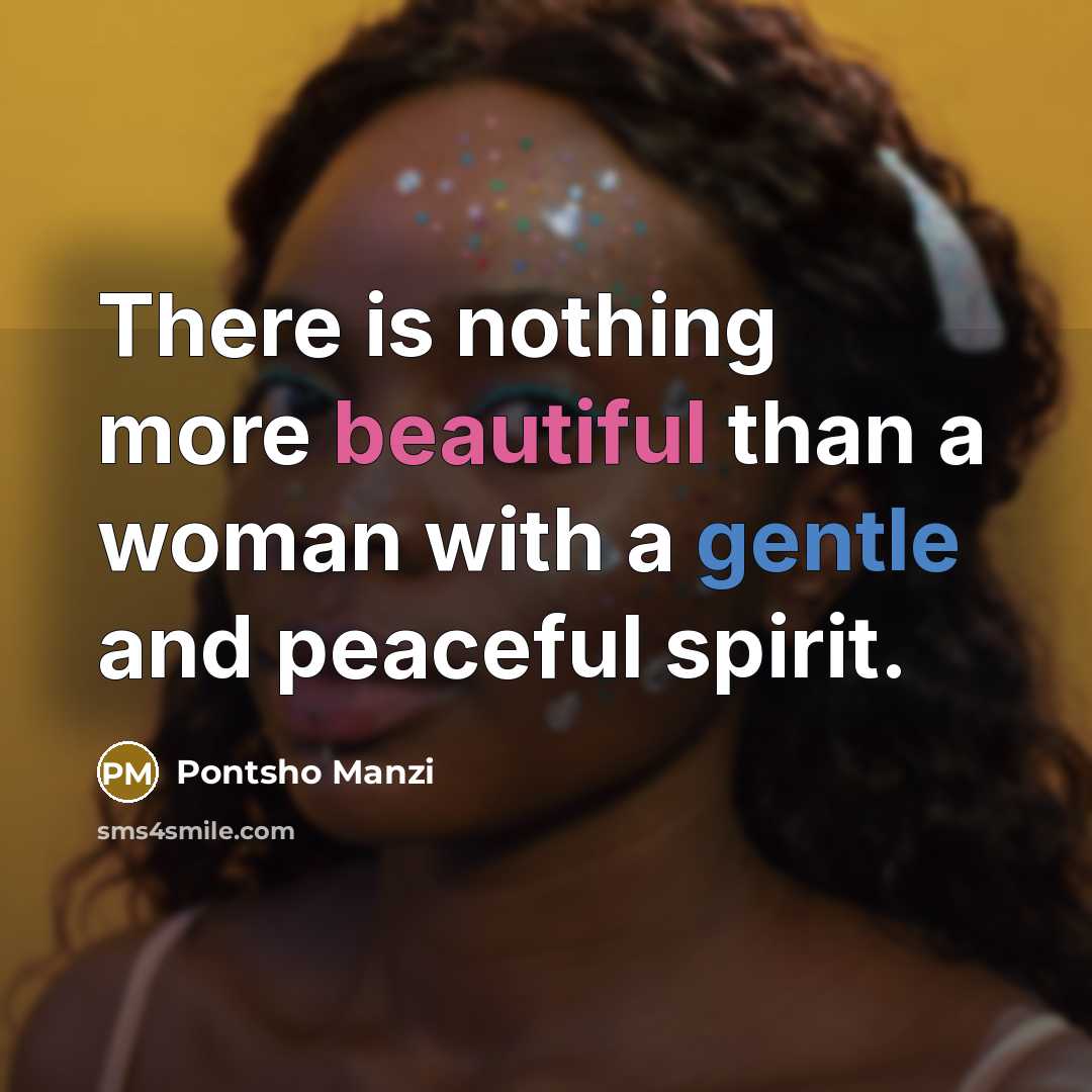 “There is nothing more beautiful than a woman with a…” quote by Pontsho Manzi