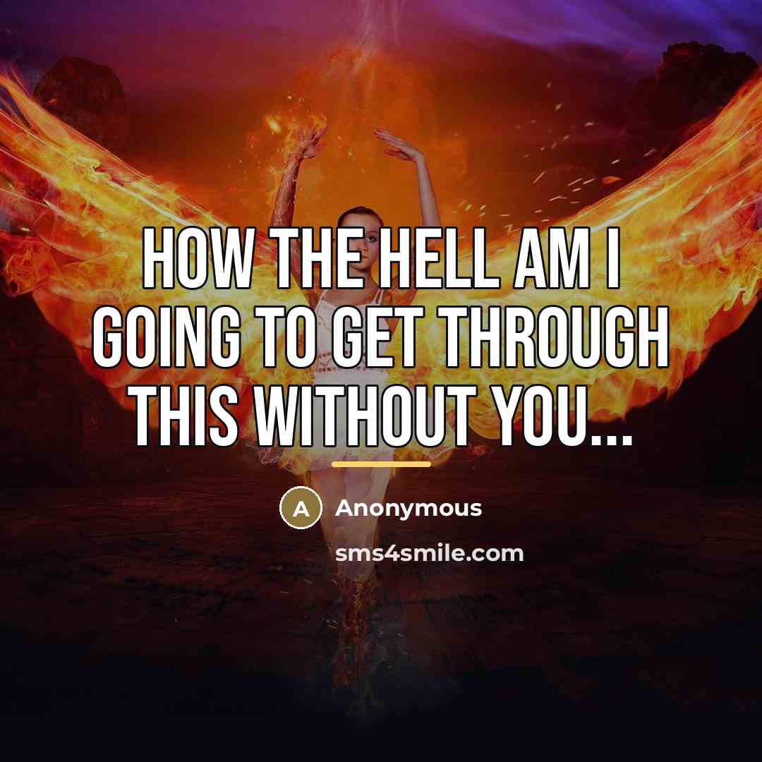 “How the hell am I going to get through this…” quote by Anonymous