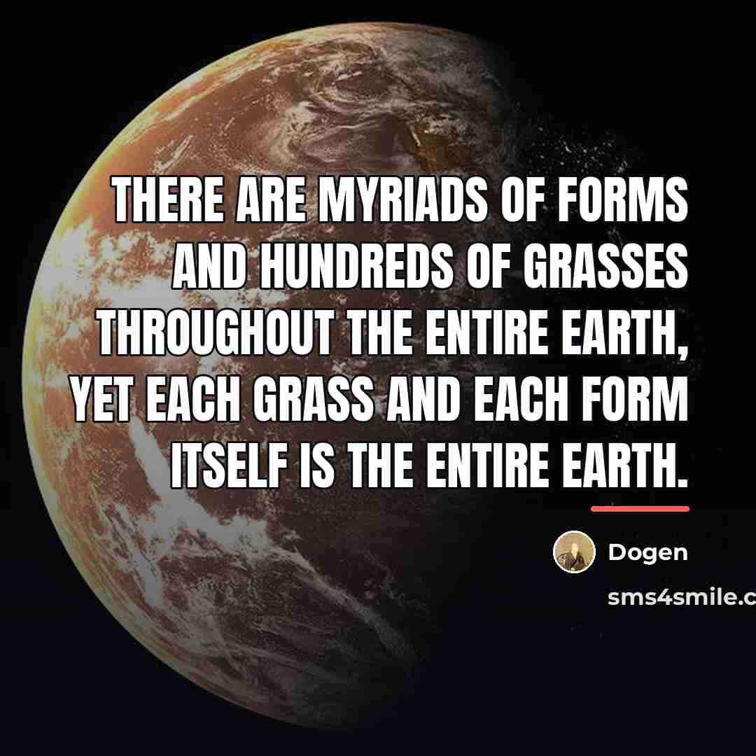 “There are myriads of forms and hundreds of grasses throughout…” quote by Dogen