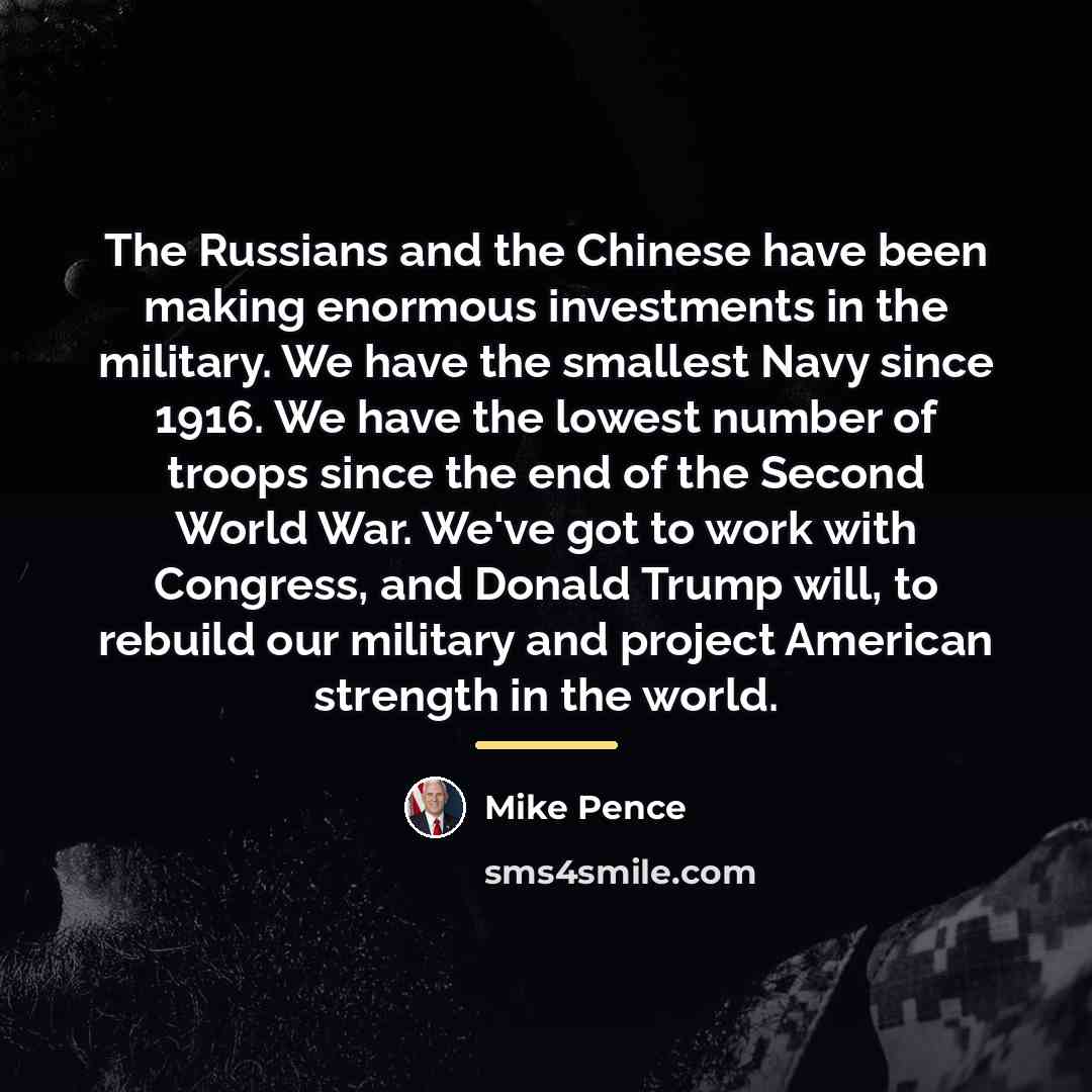 “The Russians and the Chinese have been making enormous investments…” quote by Mike Pence