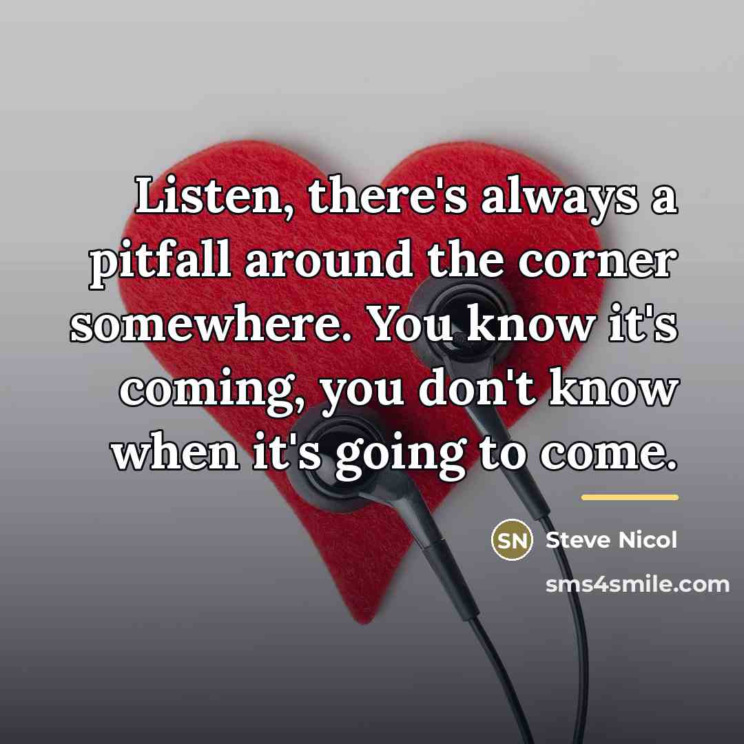 “Listen, there's always a pitfall around the corner somewhere. You…” quote by Steve Nicol