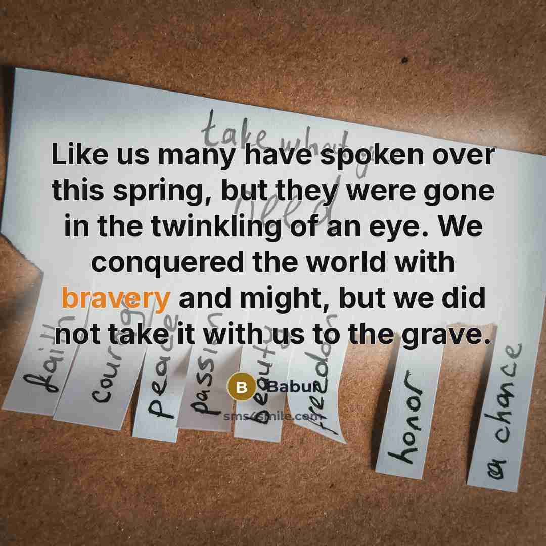 “Like us many have spoken over this spring, but they…” quote by Babur