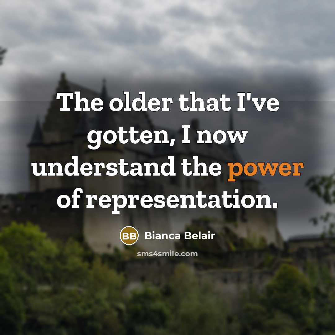 “The older that I've gotten, I now understand the power…” quote by Bianca Belair