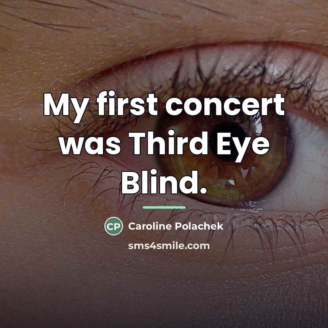 “My first concert was Third Eye Blind.…” quote by Caroline Polachek