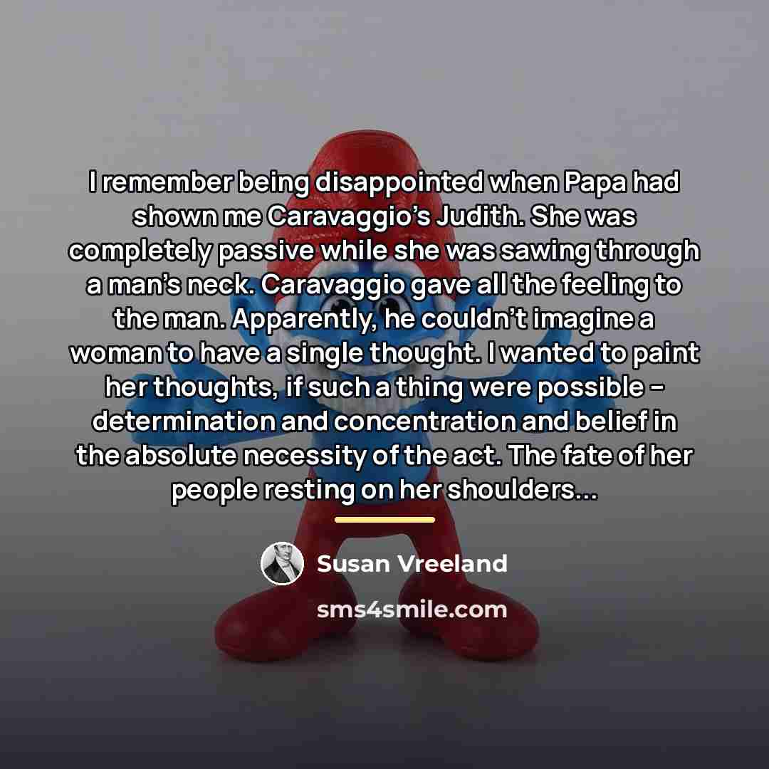 “I remember being disappointed when Papa had shown me Caravaggio's…” quote by Susan Vreeland