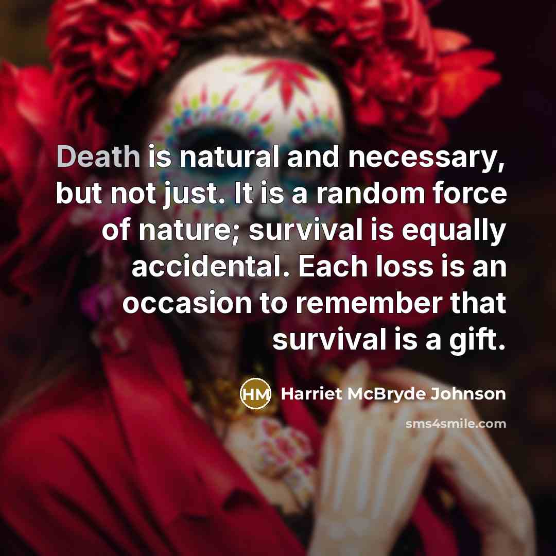 “Death is natural and necessary, but not just. It is…” quote by Harriet McBryde Johnson