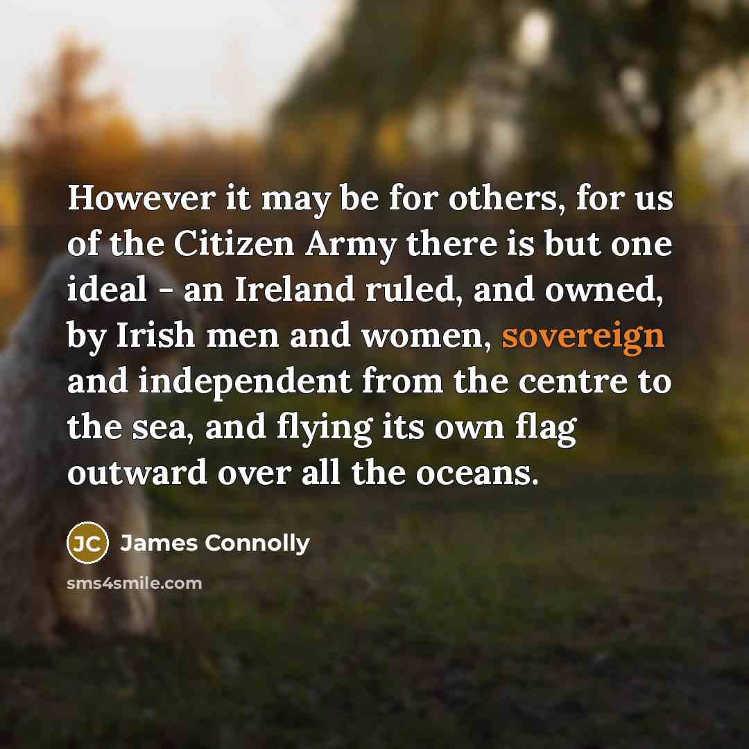“However it may be for others, for us of the…” quote by James Connolly