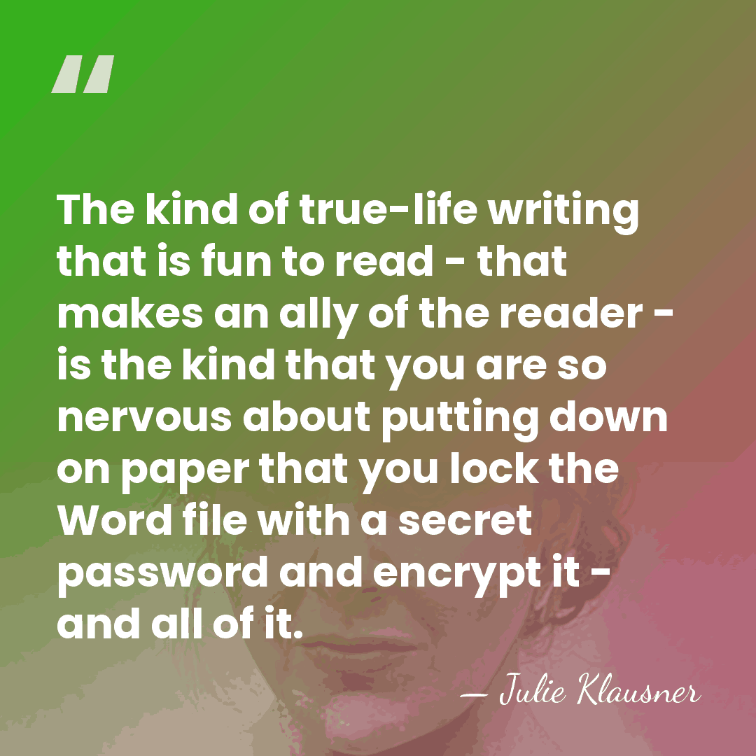 The kind of true-life writing that is fun to read - that&hellip; - Julie Klausner
