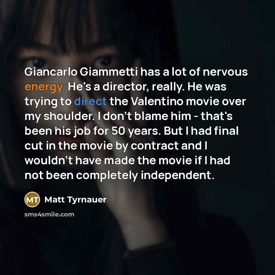 “Giancarlo Giammetti has a lot of nervous energy. He's a…” quote by Matt Tyrnauer