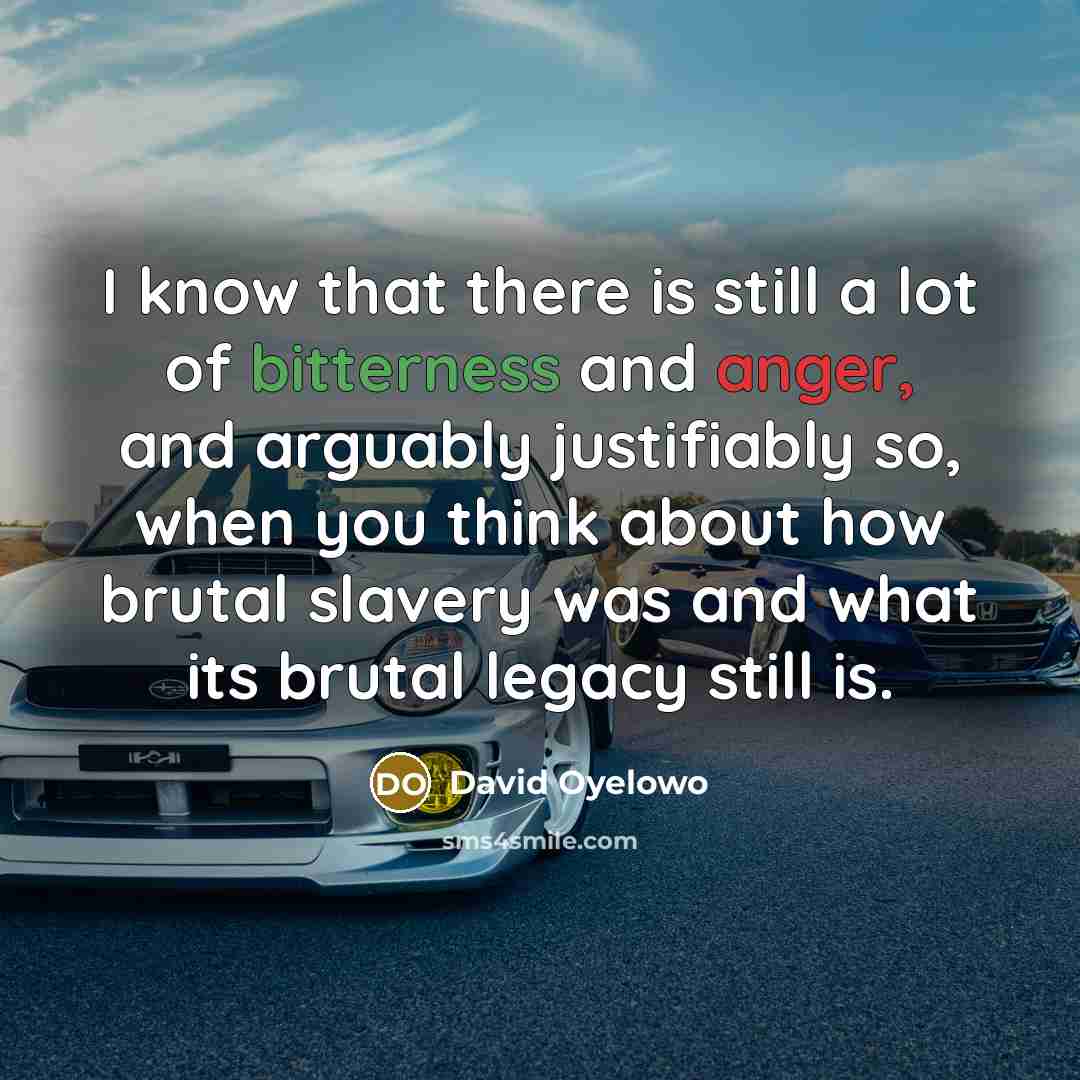 “I know that there is still a lot of bitterness…” quote by David Oyelowo