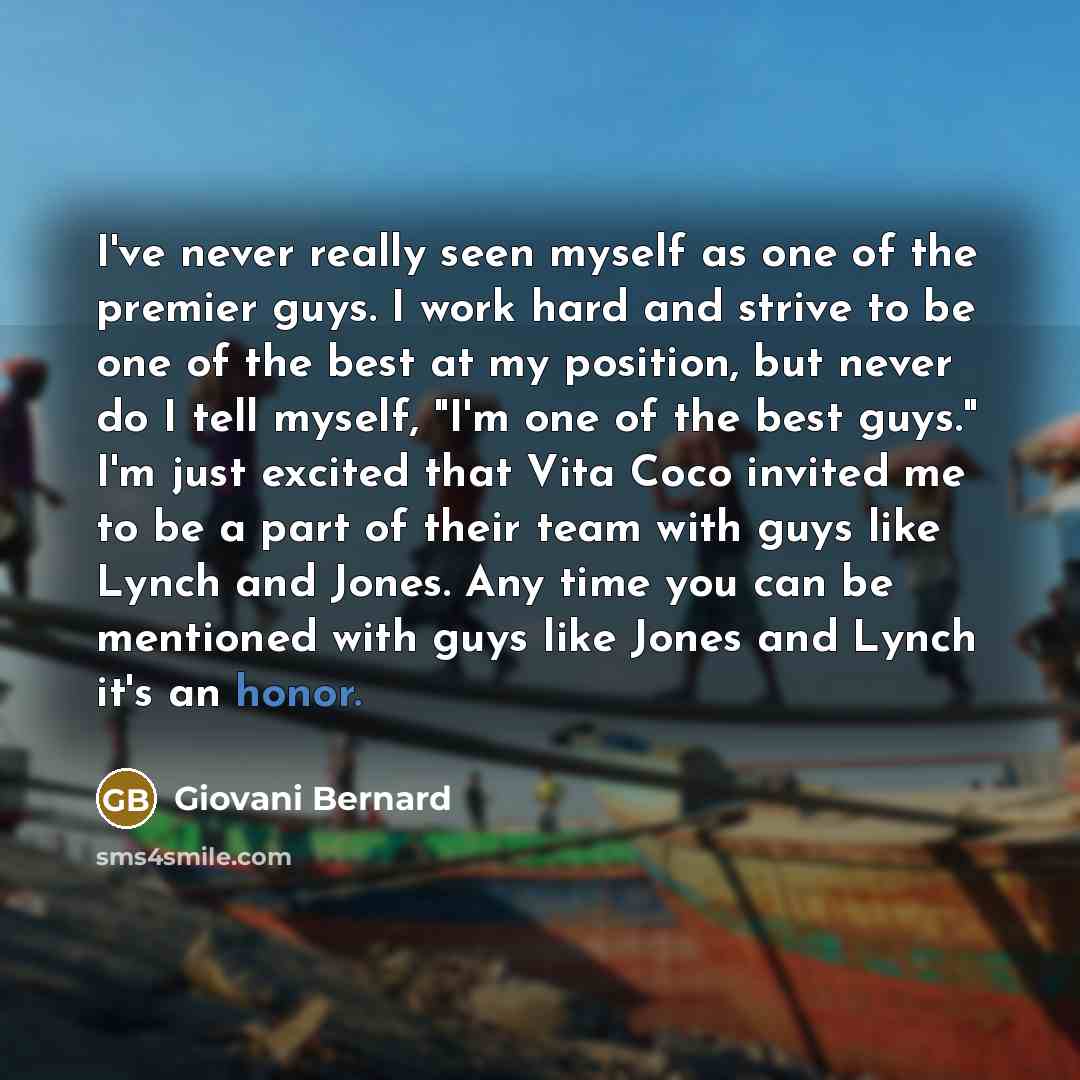 “I've never really seen myself as one of the premier…” quote by Giovani Bernard