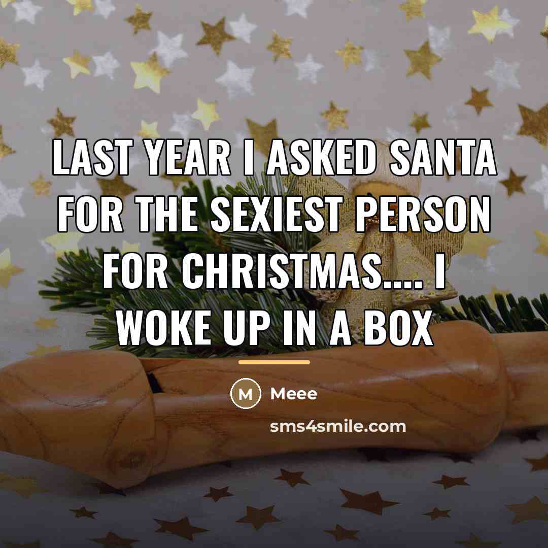 “LAST YEAR I ASKED SANTA FOR THE SEXIEST PERSON FOR…” quote by MEEE