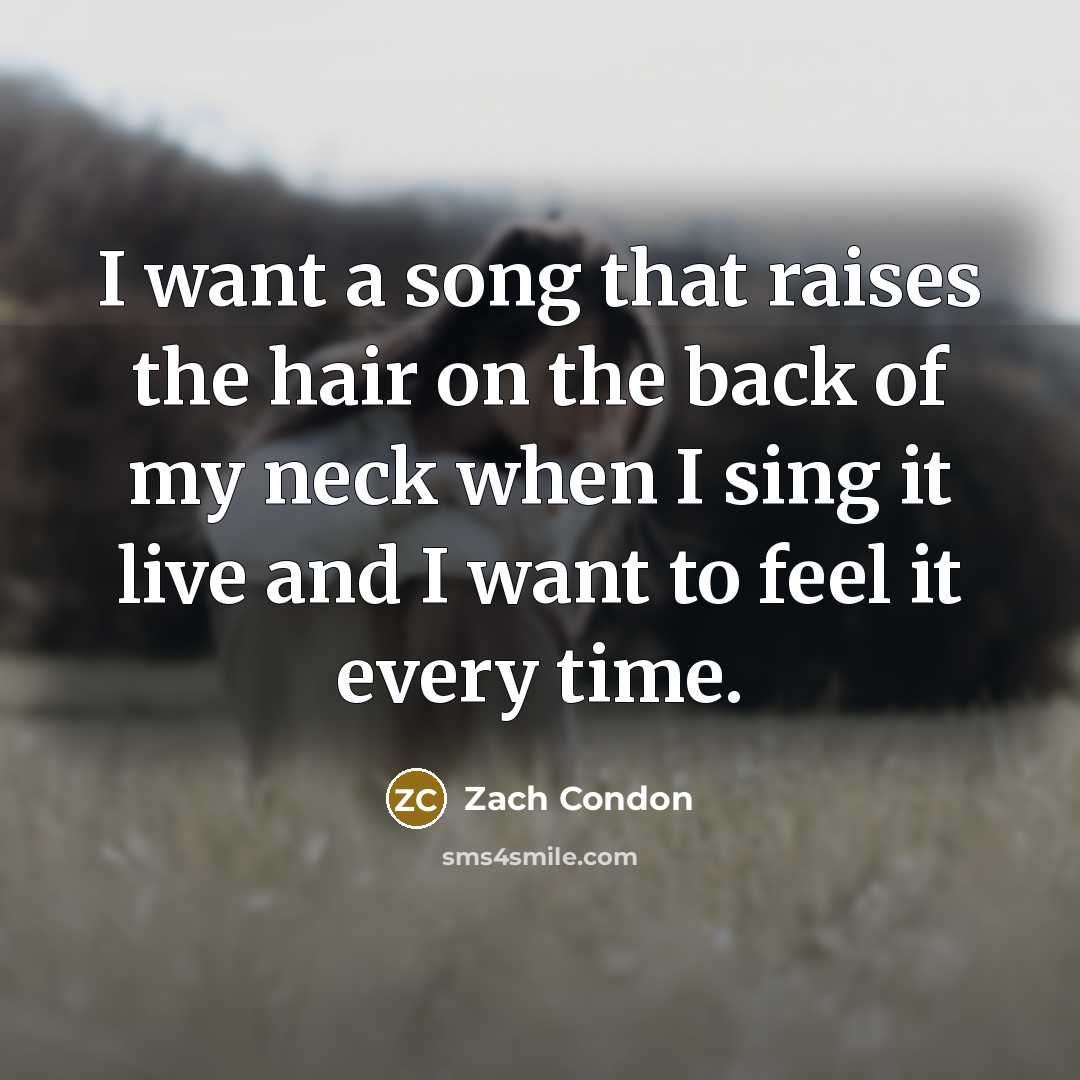 “I want a song that raises the hair on the…” quote by Zach Condon