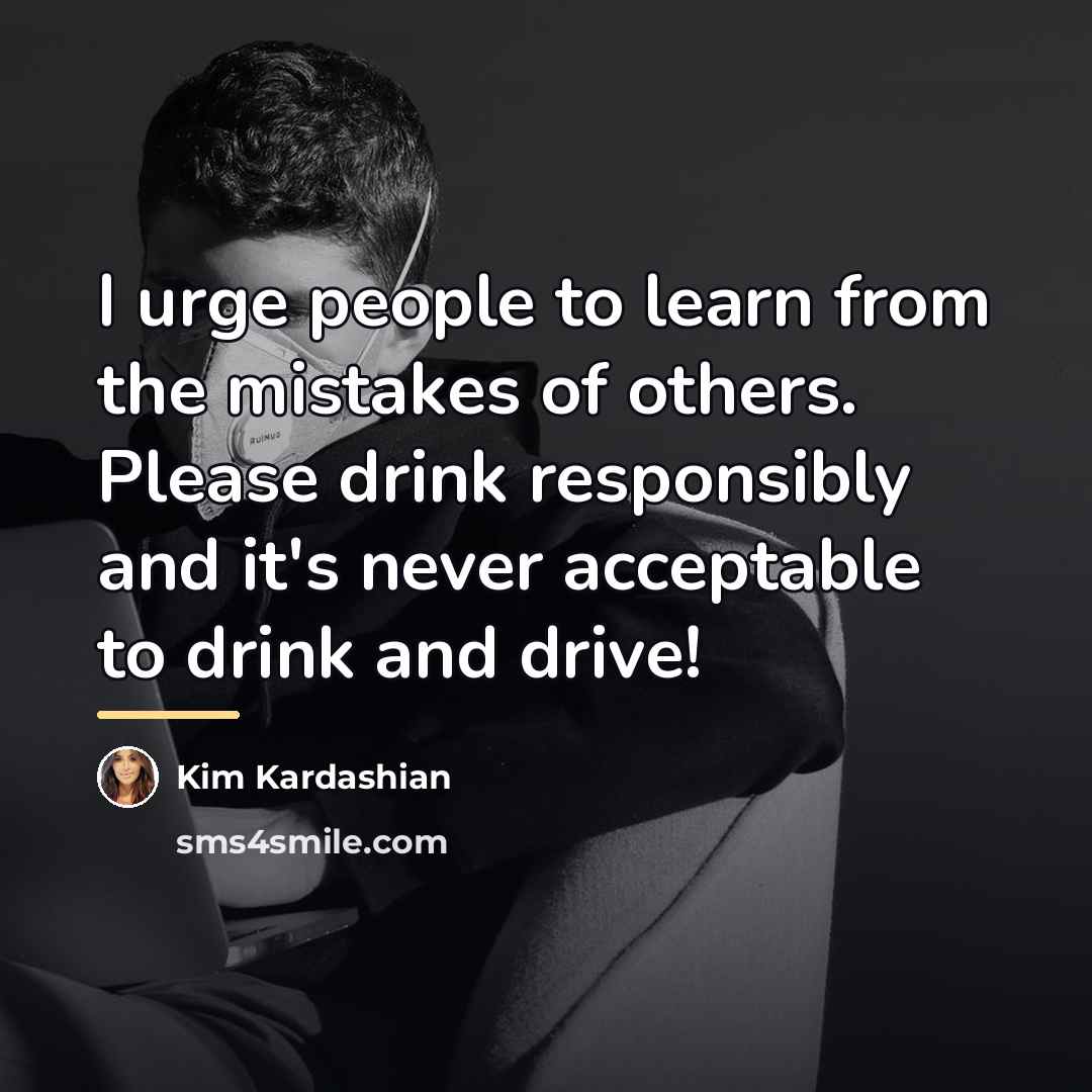 “I urge people to learn from the mistakes of others.…” quote by Kim Kardashian