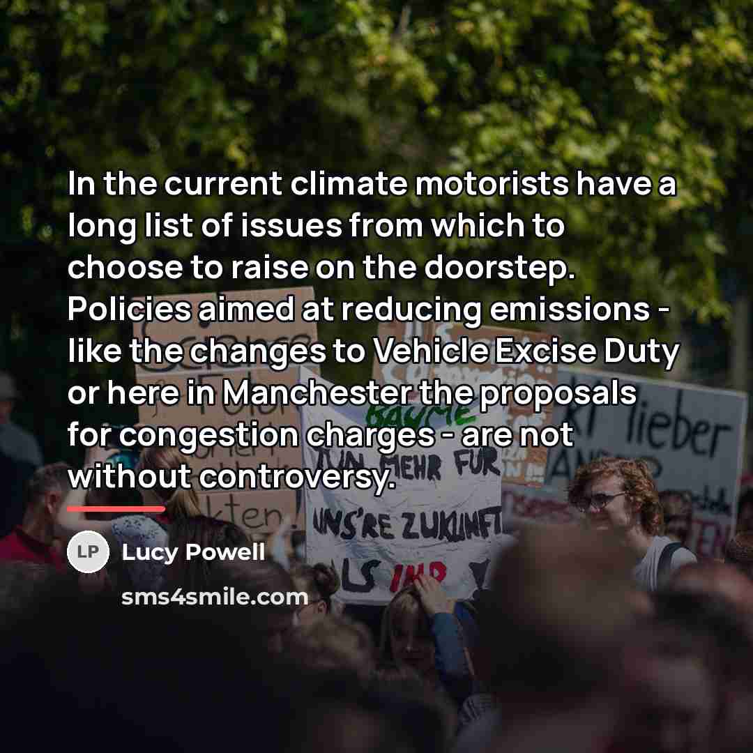 “In the current climate motorists have a long list of…” quote by Lucy Powell