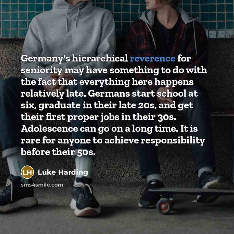 “Germany's hierarchical reverence for seniority may have something to do…” quote by Luke Harding
