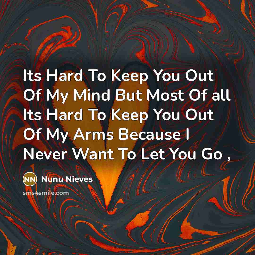 “Its Hard To Keep You Out Of My Mind But…” quote by Nunu Nieves