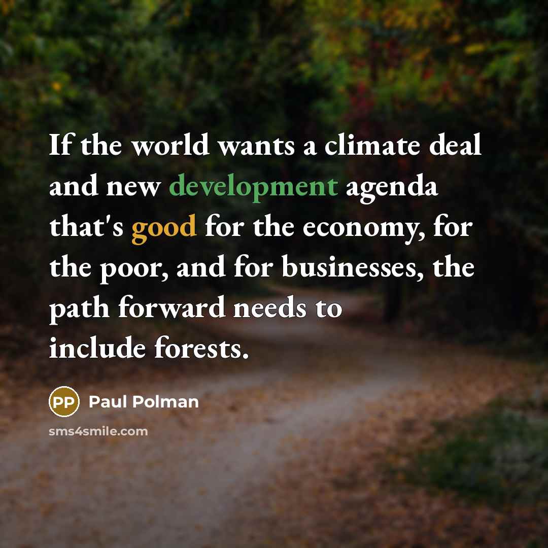 “If the world wants a climate deal and new development…” quote by Paul Polman