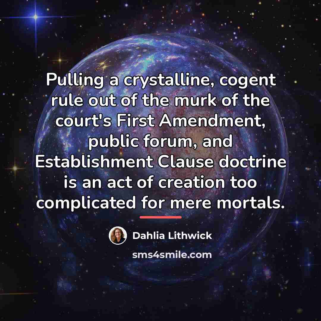 “Pulling a crystalline, cogent rule out of the murk of…” quote by Dahlia Lithwick