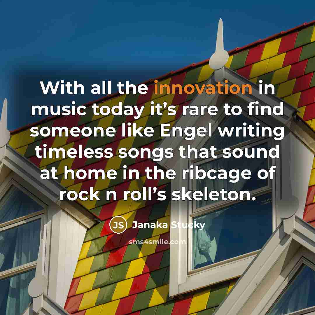 “With all the innovation in music today it’s rare to…” quote by Janaka Stucky