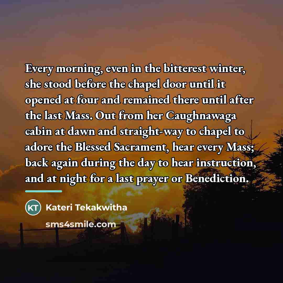 “Every morning, even in the bitterest winter, she stood before…” quote by Anonymous