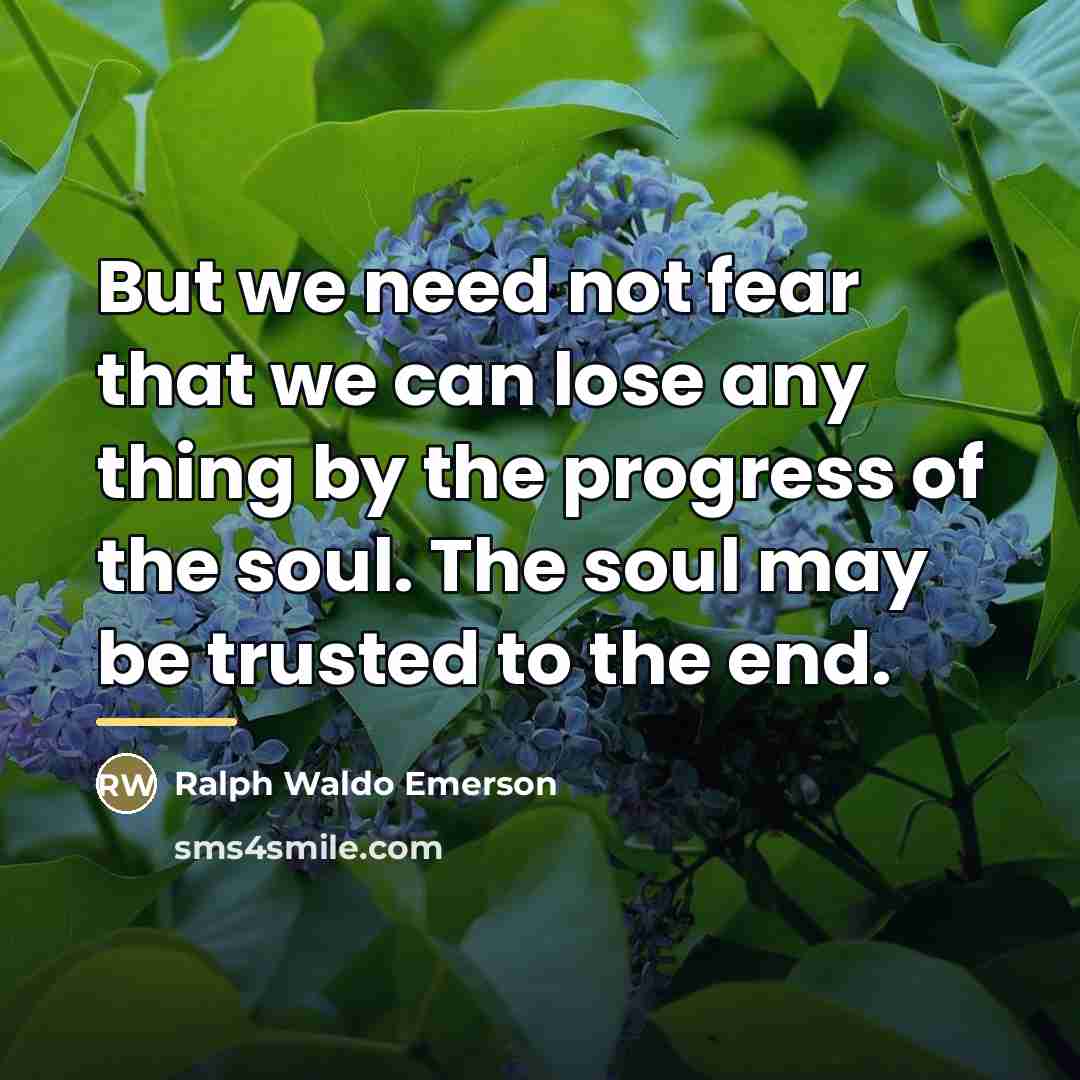 “But we need not fear that we can lose any…” quote by Ralph Waldo Emerson