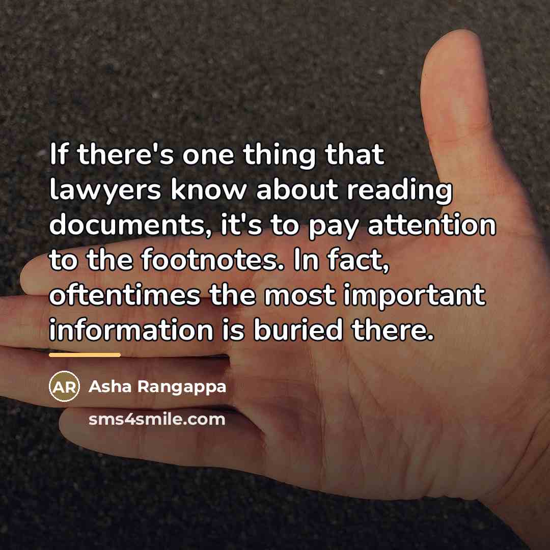“If there's one thing that lawyers know about reading documents,…” quote by Asha Rangappa